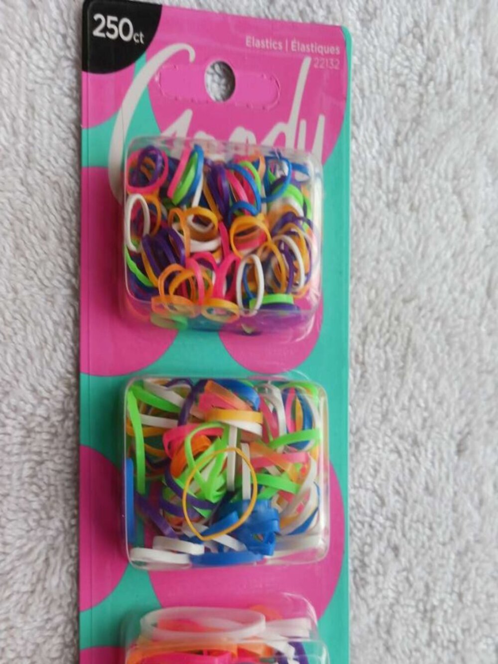 250 Goody Elastics Colored Bright Neon Mix Ouchless Poly Elastic Hair Bands 2020